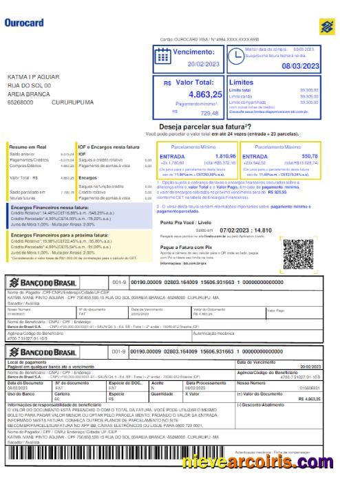 BRASIL BANCO DO BRASIL utility bill